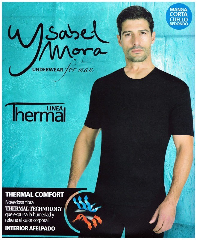 Camiseta térmica hombre cuello pico Ysabel Mora.
