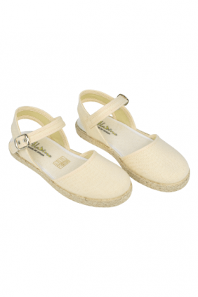 Alpargatas Planas Beige con pulsera - Aladino 764