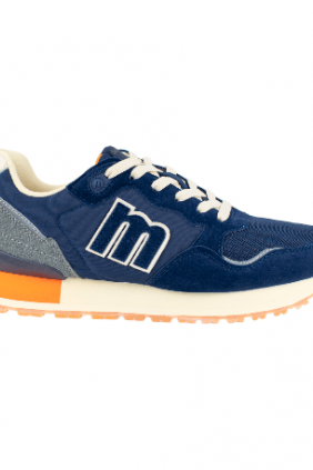 Deportivo Mustang Hombre Casual Plantilla Foam Azul Marino Blanco y Gris  84427