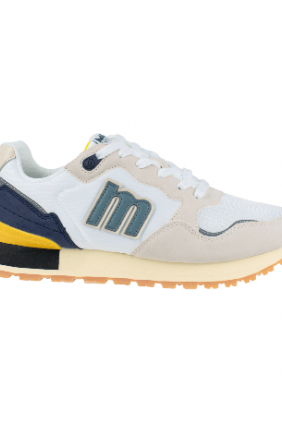 Deportivo Mustang Hombre Casual Plantilla Foam Azul Marino Blanco y Gris  84427