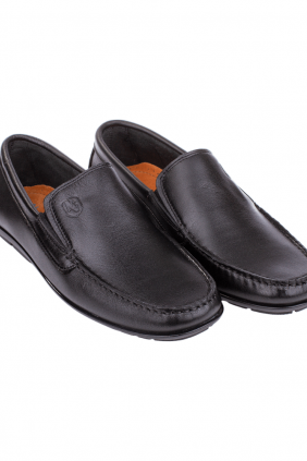 Mocasines Piel Negro Marrón Hombre Cosido Nel & Di 7901