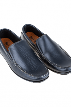 Mocasines Piel Negro Marrón Hombre Cosido Nel & Di 7901