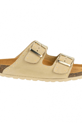 Sandalias Hebillas Bio Con Tachas Piel, Autenti 13843