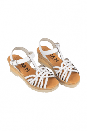 Sandalias Mujer Estilo Cangrejera Piel KMN F-1088