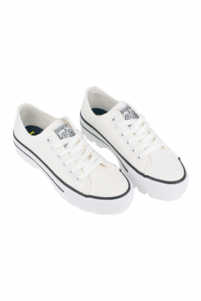 Zapatillas Lona Lois Blanca de Mujer con Plataforma 61362