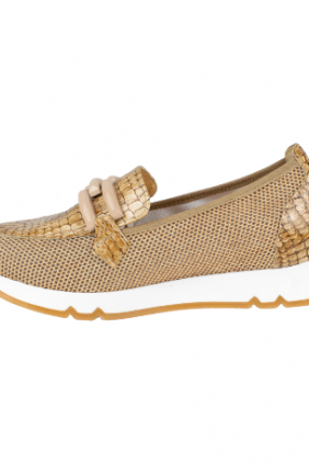 Zapato Doctor Cutillas  tipo Mocasín Mujer Verano Blanco y Camel Estribo Plantilla Extraible 82555