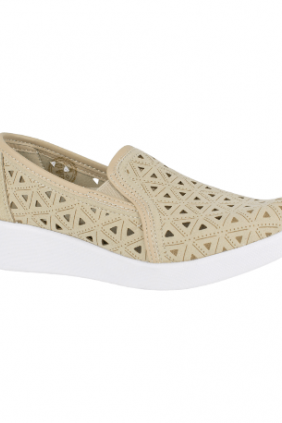 Zapato Tipo Manoletina Mujer Verano Beis Troquelada Plantilla Extraible Doctor Cutillas 38465